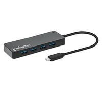 Manhattan 7 Puertos USB Hub C Macho A Hembra 5Gbit/s Negro