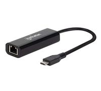 Manhattan Adaptador de Red RJ45 USB-C a 2.5GBASE-T Gigabit (10/100/1000 Mbps y 2.5 Gbps), multiGigabit Ethernet, Negro, Caja