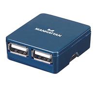 Manhattan Adaptador Hub Micro USB 2.0 (4P) [BU]
