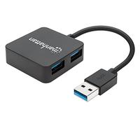 Manhattan Adaptador Hub Usb3.0 4Port [BK]