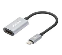 Manhattan Adaptador USB-C a HDMI 4K 60Hz Aluminio Space Gris