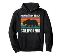 Manhattan Beach California Surf Vintage Cali Redondo SoCal Sudadera con Capucha