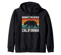 Manhattan Beach California Surf Vintage Cali Redondo SoCal Sudadera con Capucha