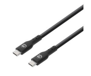 Manhattan Cable USB-C a USB-A, macho a macho, negro, 480 Mbps (USB 2.0), 1 m