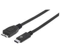 Manhattan Cable USB Negro Negro 1 m Schwarz