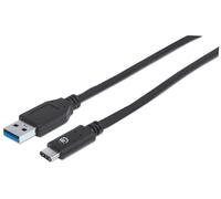 Manhattan Cable USB Negro Negro 1 m Schwarz Gen2 USB 3.1 conector C/conector A 1