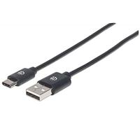 Manhattan Cable USB Negro Negro 2 m Schwarz