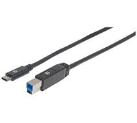 Manhattan Cable USB Negro Negro 2 m Schwarz