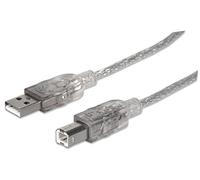 Manhattan Cable USB Plateado Plateado Transparente 3 m Silber