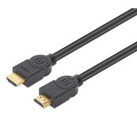 MANHATTAN CL3 - Cable HDMI de alta velocidad 4K 60Hz con Ethernet, HDR, ARC, 18 Gbps, macho a macho, negro, 26 pies | 356985