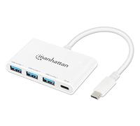 Manhattan Concentrador USB 3.0 Tipo C Multipuerto USB Multiple de 3 Puertos con Entrega de energía