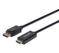 Manhattan DisplayPort 1.2 to HDMI Cable, 4K@60Hz, 1m, Male to Male, DP With Latc