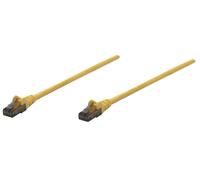 Manhattan Intellinet Cable de conexión de red, Cat6, 0,25 m, amarillo, cobre, U/UTP, PVC, contactos chapados en oro, Snagless, Booted, Polybag
