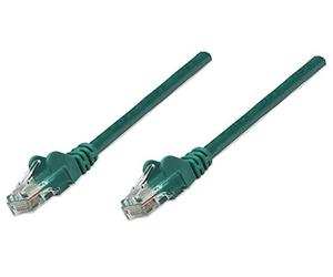Manhattan Intellinet Network Patch Cable, Cat6, CCA, U/UTP, PVC, contactos chapados en Oro, sin enganches, con Botas, Bolsa de Polietileno, 1 m, Verde