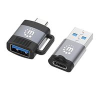 Manhattan Juego de 2 Piezas: Adaptador USB-C a USB-A y Adaptador USB-A a USB-C