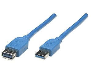 Manhattan La Extensión del Cable USB 3.0 A-St. > A-BU. 2,0M [BU] Mhp