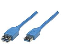 Manhattan La Extensión del Cable USB 3.0 A-St. > A-BU. 3,0M [BU] Mhp