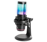 MANHATTAN Micrófono condensador RGB USB para juegos, cancelación de ruido, para PC, PS4, PS5 y Mac, montaje antivibración, juegos, transmisión, podcasts, Twitch, YouTube, Discord - 102674