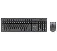 Manhattan - Products Wireless Desktop Set - Ratón inalámbrico para PC y Teclado inalámbrico, ratón para Juegos, Teclado, ratón, Receptor de Radio USB, Ordenador, Accesorios - Negro
