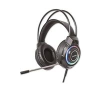 Manhattan RGB LED Over-Ear USB - Auriculares para Videojuegos con Cable