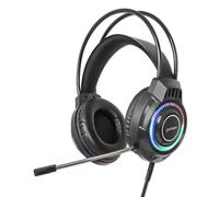 Manhattan RGB LED Over-Ear USB - Auriculares para Videojuegos con Cable