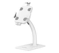 Manhattan Soporte de Mesa antirrobo con Soporte para Tablet y iPad, para tabletas de 7,9" a 11", Giratorio 360°, inclinable de 20° a -110°, Color Blanco, 406352