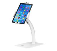 Manhattan Soporte de Mesa antirrobo con Soporte para Tablet y iPad, para tabletas de 7,9" a 11", Giratorio 360°, inclinable de 20° a -110°, Color Blanco, 406352