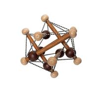 Manhattan Toy Artful Skwish Rattle and Teether Grasping Activity Toy Sonajero de Madera para bebés y niños pequeños, Juguete de Actividad, Multicolor, 1 Count (Pack of 1) (214250)