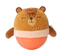 Manhattan Toy- Oso Wobbly Bobbly Bear - Pelota de Silicona Suave con Bordado de Felpa para bebé y niño pequeño, Multicolor, Small (161610)