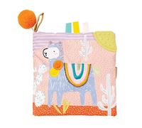 Manhattan Toy Libro de Actividades Suave para bebé con chirriador, Papel Arrugado y Espejo Seguro para bebés, Multicolor