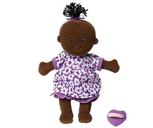 Manhattan Toy Wee Baby Stella 317460 - Muñeca Suave de 30,48 cm, Color marrón/Negro/Morado/Blanco