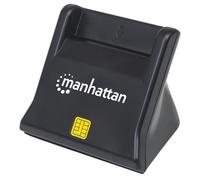 Manhattan USB-A Smart/SIM Card Reader, 480 Mbps (USB 2.0), Desktop Standing, Fri