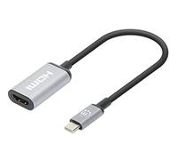 MANHATTAN 153706 - Adaptador, USB-C > HDMI, 4K 60Hz, aluminio, 15 cm