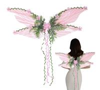 manhegari Alas De Para Niños | Alas de Infantiles Decoradas con Flores y Hojas 3D | Accesorio De Disfraz Para Niñas Y Mujeres En Fotos Escenarios Y Fiestas