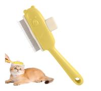 Manhegari Alfiler Suave para Perros Pequeños, Peine Recto Gato con Botón Oso | Herramienta de aseo Animal Limpieza Casa Viaje Exterior Apartamento