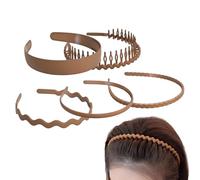 manhegari Bandas Para El Cabello Con Dientes | Accesorios Antideslizantes para la Cabeza,5 Piezas Diadema para Lavado de Cara - para Chicas Adolescentes Ejercicio Yoga Uso