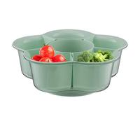 manhegari Bandeja De Verduras Dividida,Plato Para Frutas Con Compartimentos,Cesta Giratoria con Drenaje para Alimentos | Para Olla Caliente, Alimentos, Fiesta, Cocina, Bocadillo, Comedor, Postre,