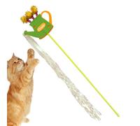 Manhegari Batte de Teaser para gato, juguete de cuerda de gato, juguete de gato - riego largo puede dar forma al juego de plumas interactivo resistente a las picaduras para mascotas para interior