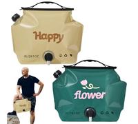 Manhegari Bolsa de Almacenamiento de Agua | Contenedor de Agua portátil de 8 litros, contenedor Plegable de Gran Apertura, fácil Limpieza para Senderismo, , Playa, Deportes Extremos