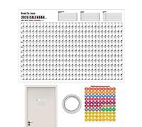 manhegari Calendario anual 2026 para 12 meses, planificador con pegatinas y notas, 365 días póster anual calendario 2026, para planificación de año nuevo, oficina en casa, escuela, familia
