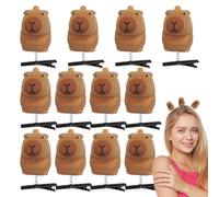 manhegari Capybara Hair Clip, Capybara Hair Claw,Set de 12 divertidos copos de animales - Garras de - Adorno ligero de peluquería - Accesorios fuertes y seguros Horquillas Diseño para