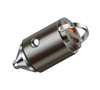 manhegari Cargador rápido para coche, cargador de coche USB para teléfonos móviles, aleación de zinc, anillo de tracción compacto para teléfonos inteligentes, tabletas, vehículos