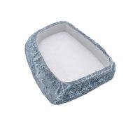 manhegari Cuenco de Agua de Serpiente, Plato de Agua Reptil - Reptile Alimentos Dish Terrarium Decor,Fabricante de Esquina naturalista Poco Profundo para Dragon Barbudo, arbórico, Tropical,