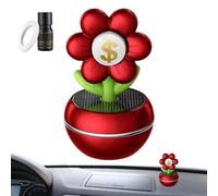 manhegari Difusor de inteligente para coche, difusor de aromaterapia con energía solar, símbolo de prosperidad, rotación de 360 grados, accesorio decorativo para salpicadero
