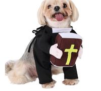 Manhegari Disfraz Divertido para Perro,Disfraz Sacerdote Halloween para Perro - Ropa Linda para Mascotas - Eventos Y