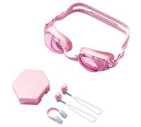manhegari Gafas de Natación | Set Adulto de Pinza Nasal Tapones Auditivos y Accesorios,Visión Amplia Ajustable Estuche para Mujer Piscina Playa Gimnasio Centro Fitness Buceo Mar