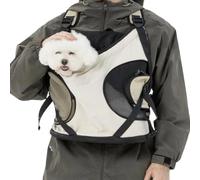 manhegari Katzentrage Brusttasche - Doppelträger Verstellbar und atmungsaktiv | HundeKatzen Tragerucksack,für Reisen Spaziergänge Abenteuer kurze Ausflüge Welpen Und