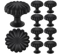 manhegari Manijas De 10 Piezas - Botones De Tiro De Calabaza | Manijas Redondas De Zinc Para Renovación Muebles Decoración Hogar Cocina Baño Dormitorio Vestidor