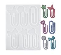 Manhegari Moldes de Marcador de Silicona - Moldes de Moldeo a Mano para Marcadores de Páginas con Pinza Herramienta de Creación de Marcadores para Adultos Estudiantes