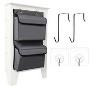 manhegari Organizador de puerta - Organizador de puerta y almacenamiento - Estante colgante vertical impermeable montado en la pared con gancho y dispensador para entrada, lavandería, despensa